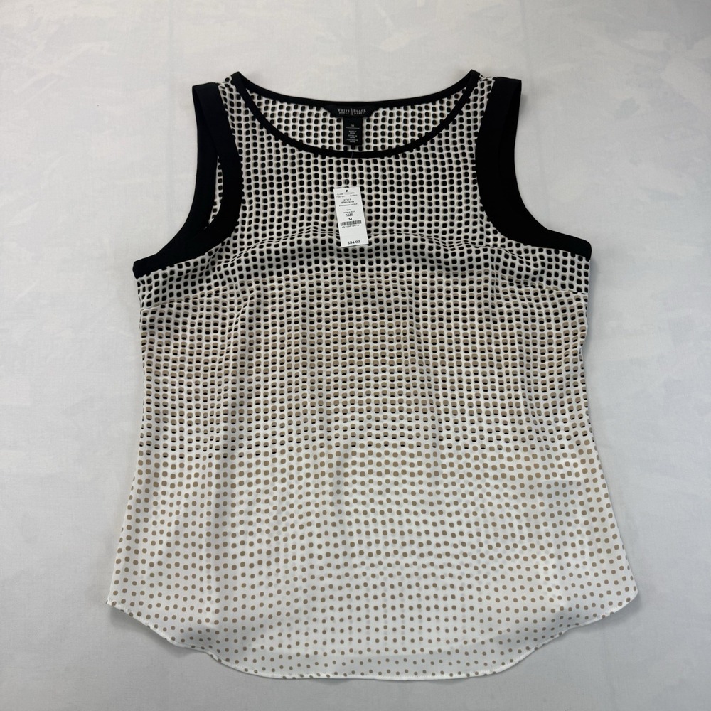 White House Black Market Women's Medium Geometric Sleeveless Blouse NWT